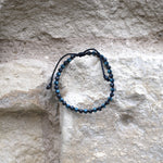 Charger l'image dans le visualiseur de galerie, "CHER UNIVERS" Bracelet homme bleu peacock mat et gris mat