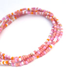 Charger l'image dans le visualiseur de galerie, Collier "CHER UNIVERS" corail et or, perles Miyuki 100cm