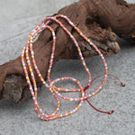 Charger l'image dans le visualiseur de galerie, Collier "CHER UNIVERS" corail et or, perles Miyuki 100cm