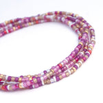 Charger l'image dans le visualiseur de galerie, Collier "CHER UNIVERS" rose et or, perles Miyuki 100cm