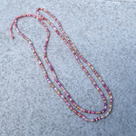 Charger l'image dans le visualiseur de galerie, Collier "CHER UNIVERS" rose et or, perles Miyuki 100cm