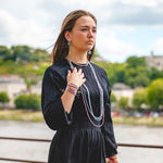 Charger l'image dans le visualiseur de galerie, Collier "CHER UNIVERS" corail et or, perles Miyuki 100cm