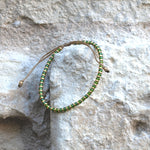 Charger l'image dans le visualiseur de galerie, "ESPOIR" Bracelet uni vert émeraude et or