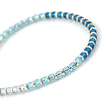 Charger l'image dans le visualiseur de galerie, "ESPOIR" Bracelet ombré bleu Capri, aigue marine, saphir clair et argent