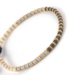 Charger l'image dans le visualiseur de galerie, Bracelet ombré en perle de verre Miyuki gris et or. Fermoir coulissant ajustable