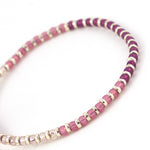 Charger l'image dans le visualiseur de galerie, Bracelet rouge ombré et argent en perle de verre Miyuki Fabriqué en France