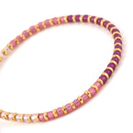 Charger l'image dans le visualiseur de galerie, Bracelet rouge ombré et or en perle de verre Miyuki. Fabriqué en France à la main.