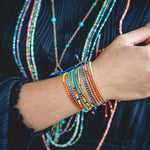 Charger l'image dans le visualiseur de galerie, "JOIE" Bracelet multicolore, turquoise et argent