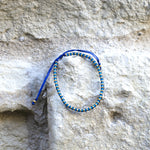 Charger l'image dans le visualiseur de galerie, "ESPOIR" Bracelet uni bleu Capri et or
