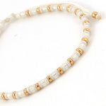 Charger l'image dans le visualiseur de galerie, "FAIS UN VŒU" Bracelet blanc opale, perle et or