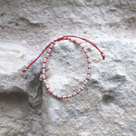 Charger l'image dans le visualiseur de galerie, "FAIS UN VŒU" Bracelet rouge flamme, perle et or