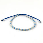 Charger l'image dans le visualiseur de galerie, "FAIS UN VŒU" Bracelet bleu Catalina, perle et argent