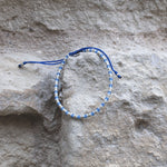 Charger l'image dans le visualiseur de galerie, "FAIS UN VŒU" Bracelet bleu Catalina, perle et argent