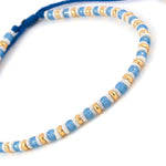 Charger l'image dans le visualiseur de galerie, Bracelet en perle de verre Miyuki ble atalina, perle et or gros plan. Fabriqué à la main en France
