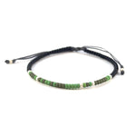 Charger l'image dans le visualiseur de galerie, "JE CROIS EN MOI" Bracelet homme code Morse vert mat et argent