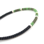 Charger l'image dans le visualiseur de galerie, "JE CROIS EN MOI" Bracelet homme code Morse vert mat et argent