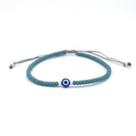 Charger l'image dans le visualiseur de galerie, "JE SUIS PROTÉGÉ(E)" Bracelet homme bleu mat et argent argent