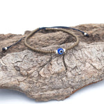 Charger l'image dans le visualiseur de galerie, "JE SUIS PROTÉGÉ(E)" Bracelet homme bronze mat et argent mat