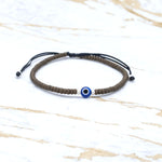 Charger l'image dans le visualiseur de galerie, "JE SUIS PROTÉGÉ(E)" Bracelet homme bronze mat et argent mat