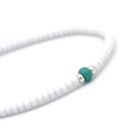 Charger l'image dans le visualiseur de galerie, "JE SUIS UNIQUE" Bracelet perle Miyuki blanc, turquoise et argent