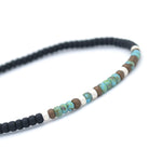 Charger l'image dans le visualiseur de galerie, "JE T'AIME" bracelet homme code Morse turquoise, bronze mat et argent mat