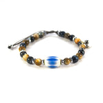 Charger l'image dans le visualiseur de galerie, Bracelet œil de tigre, hématite et perle Vénitienne