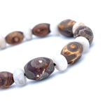 Charger l'image dans le visualiseur de galerie, Bracelet homme agate Tibétaine et agate blanche