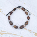 Charger l'image dans le visualiseur de galerie, Bracelet homme agate Tibétaine et agate blanche