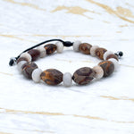 Charger l'image dans le visualiseur de galerie, Bracelet homme agate Tibétaine et agate blanche