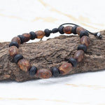 Charger l'image dans le visualiseur de galerie, Bracelet homme agate Tibétaine et onyx