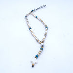 Charger l'image dans le visualiseur de galerie, Chapelet de téléphone howlite, jaspe bleu et or