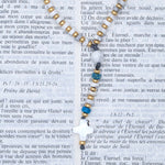 Charger l'image dans le visualiseur de galerie, Chapelet de téléphone howlite, jaspe bleu et or