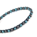 Charger l'image dans le visualiseur de galerie, "CHER UNIVERS" Bracelet homme bleu peacock mat et gris mat