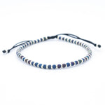 Charger l'image dans le visualiseur de galerie, Bracelet homme "fais un voeu" noir peocock et argent vue de face