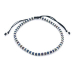 Charger l'image dans le visualiseur de galerie, "FAIS UN VŒU" Bracelet homme noir peacock et argent