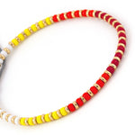 Charger l'image dans le visualiseur de galerie, Bracelet Joie en perle de verre Miyuki de couleur ombré du rouge au blanc et or. Fabriqué à la main en France