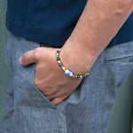 Charger l'image dans le visualiseur de galerie, Bracelet œil de tigre, hématite et perle Vénitienne