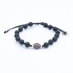 Charger l'image dans le visualiseur de galerie, Bracelet unisexe onyx et perle vénitienne