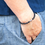 Charger l'image dans le visualiseur de galerie, Bracelet unisexe onyx et perle vénitienne