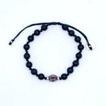 Charger l'image dans le visualiseur de galerie, Bracelet unisexe onyx et perle vénitienne