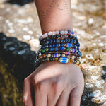 Charger l'image dans le visualiseur de galerie, Bracelet œil de tigre, hématite et perle Vénitienne