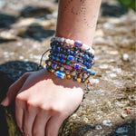 Charger l'image dans le visualiseur de galerie, Bracelet œil de tigre, hématite et perle Vénitienne