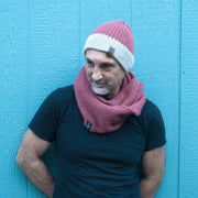 Beanie 3 couleurs réversible Spice/Mustard/Linen