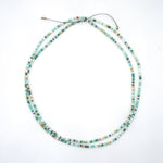 Charger l&#39;image dans le visualiseur de galerie, Collier &quot;CHER UNIVERS&quot; vert et or perles Miyuki 100cm

