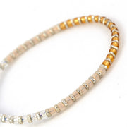 Bracelet femme topaz ombré et argent. Fabriqué à la main à Saumur France