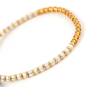 Bracelet femme topaze ombré et or en perle Miyuki, fabriqué à la main en France 