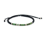 Charger l&#39;image dans le visualiseur de galerie, &quot;JE T&#39;AIME&quot; bracelet homme code Morse vert mat et argent mat
