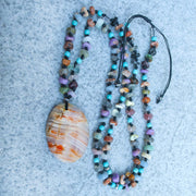 Collier agate et jaspe