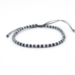 Charger l&#39;image dans le visualiseur de galerie, Bracelet homme &quot;fais un vœu&quot; de couleur noir sunset et gris mat, vue de face.
